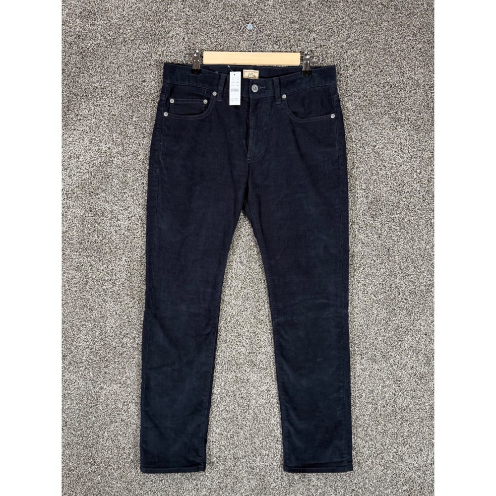 J Crew 484 Slim Fit Corduroy Pant Mens 30/30 (Fits 32/30) Dark Blue Straight